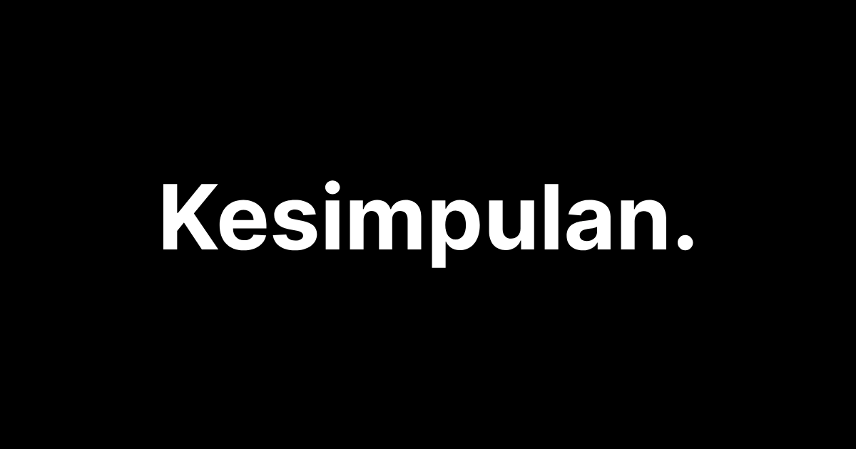 Kesimpulan